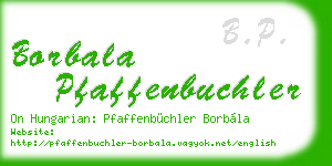 borbala pfaffenbuchler business card